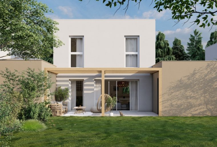 Maison moderne 4 pièces avec garage et jardin