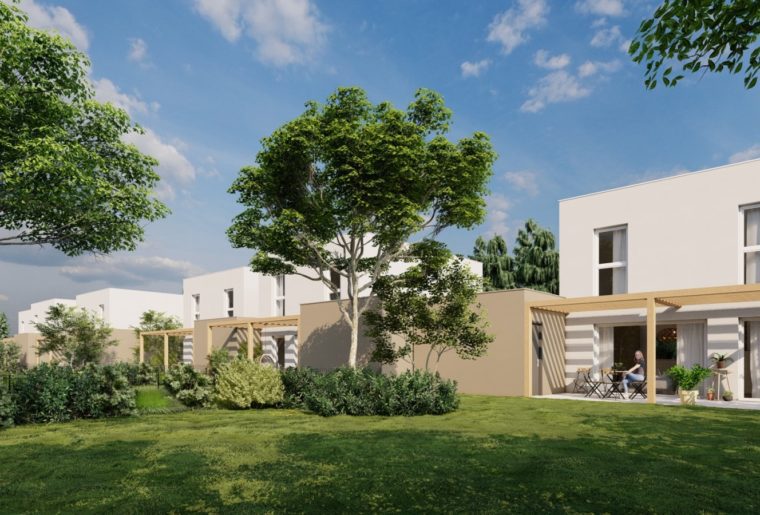 Maison moderne 4 pièces avec garage et jardin